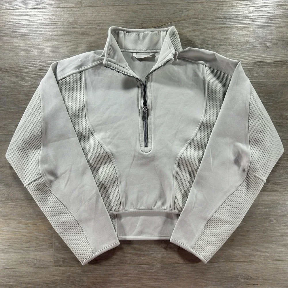 Lululemon Women's Medium Mixed Fabric Half-Zip Pullover Medium Weight